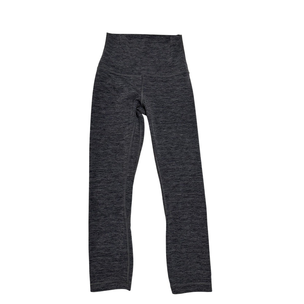 Lululemon Align High Rise Crop Leggings 21" Yoga Pants *Heathered Black Size 2